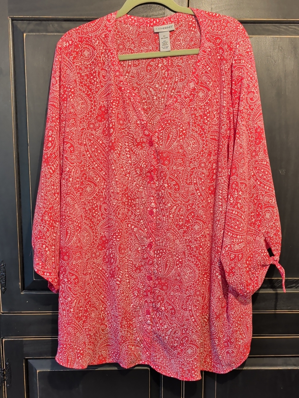 Catherines Pink Paisley Top - 4x